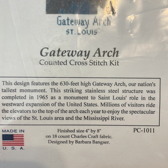 St. Louis Gateway Arch Counted Cross Stitch kit (NIB) - Picture 6 of 10